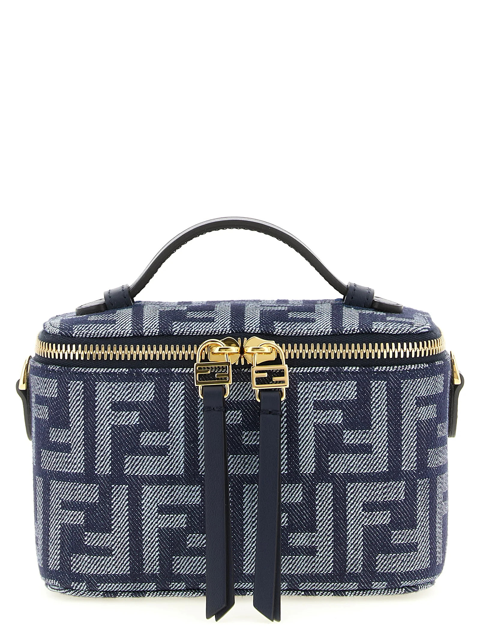 Fendi FF Vanity Top Handle Bag — Blue | Italist Inc.