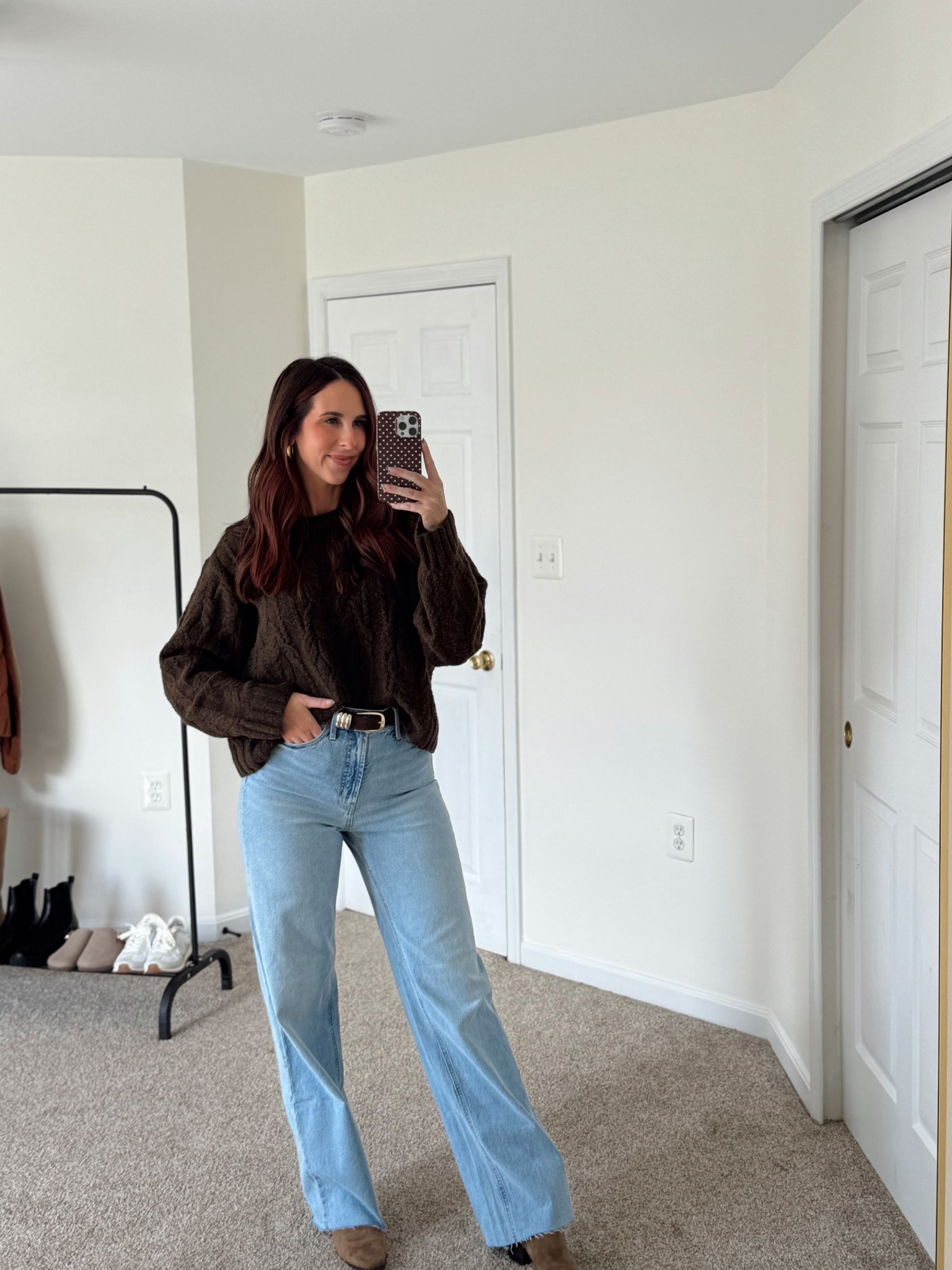 Fall outfit:
– Wearing a L in the sweater for an oversized fit
– Jeans run a little big, recommend sizing down one
– Boots fit true to size

#LTKStyleTip #LTKFindsUnder50 #LTKTall