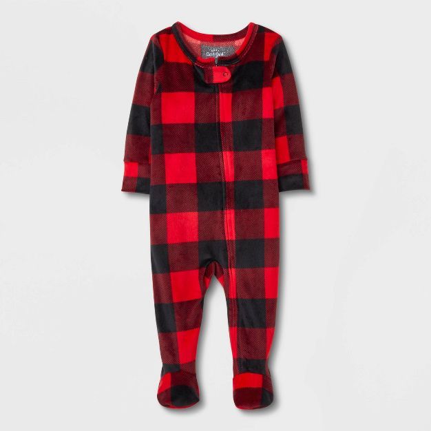 Baby Buffalo Plaid Sleep N' Play - Cat & Jack™ Red/Black | Target