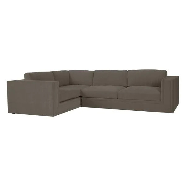 Luka Sectional | Taupe | Z Gallerie | 126"W x 90"D x 28"H | Hardwood Frame, Foam & Polyester Wrap, Espresso Feet | Z Gallerie