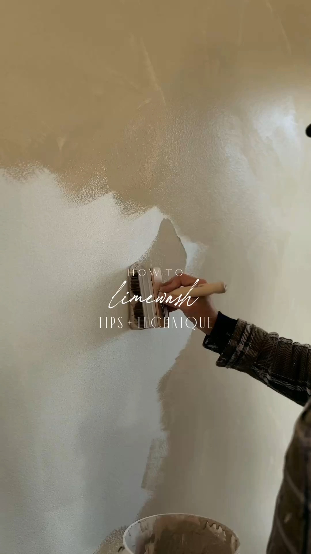 Limewash is all in the technique 🤌🏼 DETAILS BELOW- how to achieve this beautiful finish ✨

FEATURED COLOR: JH Wall Paints LIMEWASH PAINT - NAINOA 500

•use a roller to paint Mineral Prime on all the walls & ceiling (for new drywall and previously painted surfaces) 

•if limewash is really thick, add a little water to help it spread for more mottling/variation

•using a block brush paint in a crisscross pattern

•keep a wet edge by spraying a light mist of water if it starts to dry

•after it’s dry, brush on a 2nd coat repeating the same steps as before 

•if you want to cure the limewash harder you can very lightly mist water over the final coat or add a Protective Matte Wall Sealer (we did not do this step)

#LTKstorytime #LTKHome #LTKSaleAlert