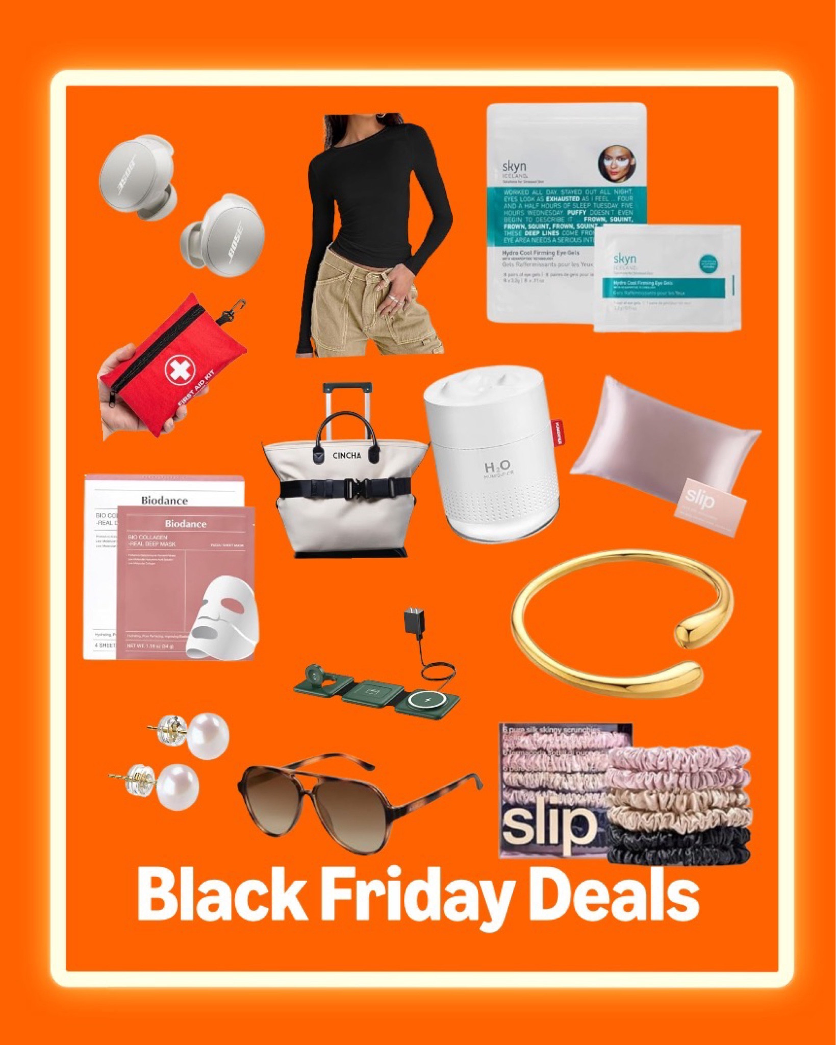 Black Friday deals at Amazon. Here are a few of my fave , most tried and tested. Gold bracelet. Eye masks. Sunglasses. Silk hair ties. Portable humidifier. Multi charger. Face masks. 

#LTKCyberWeek #LTKFindsUnder50 #LTKSaleAlert