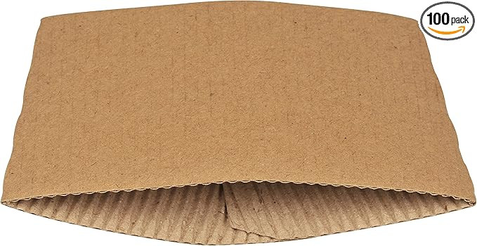 ABENA Cup Sleeves | Pack of 100 Sleeves for Takeaway Cups | Suitable for 12oz Coffee Cups to 16oz... | Amazon (UK)