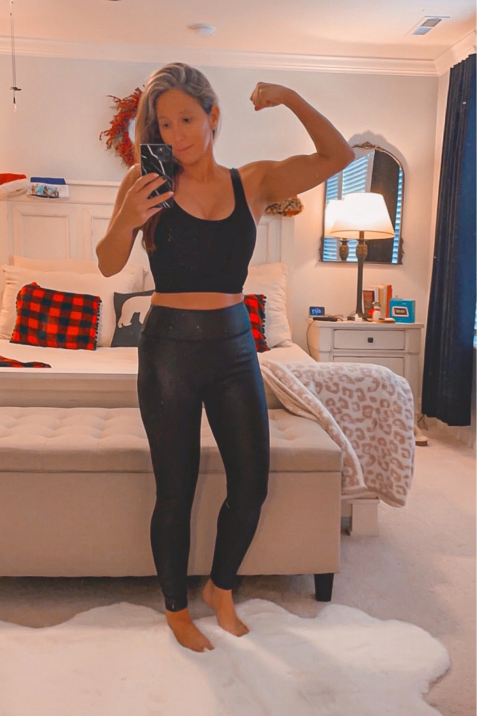 Who runs the world? Girls! Here for the curls 💪🏻 Size Medium in tank and leggings 

#LTKfitness #LTKover40 #LTKsalealert