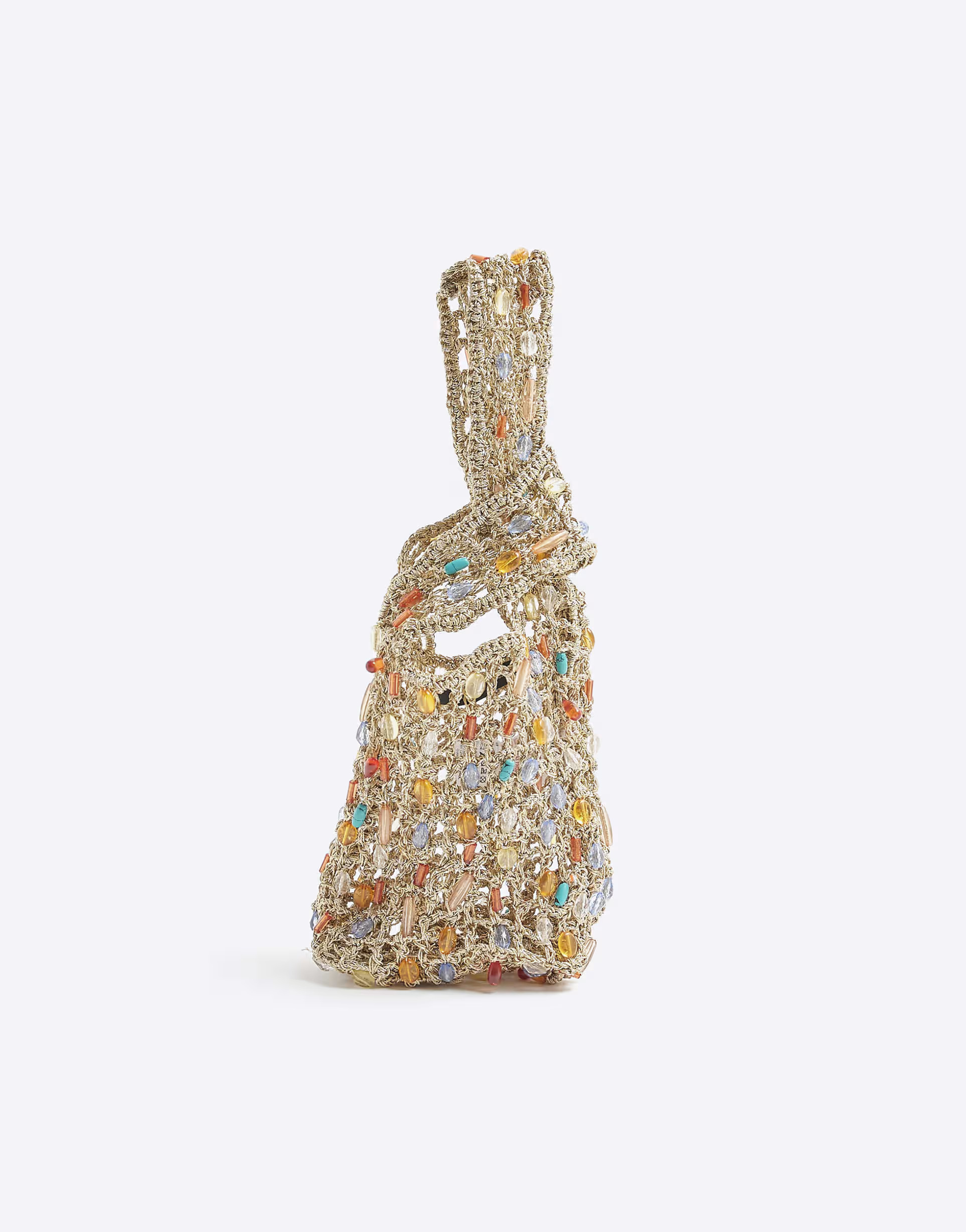 River Island Beaded grab bag in beige | ASOS (Global)