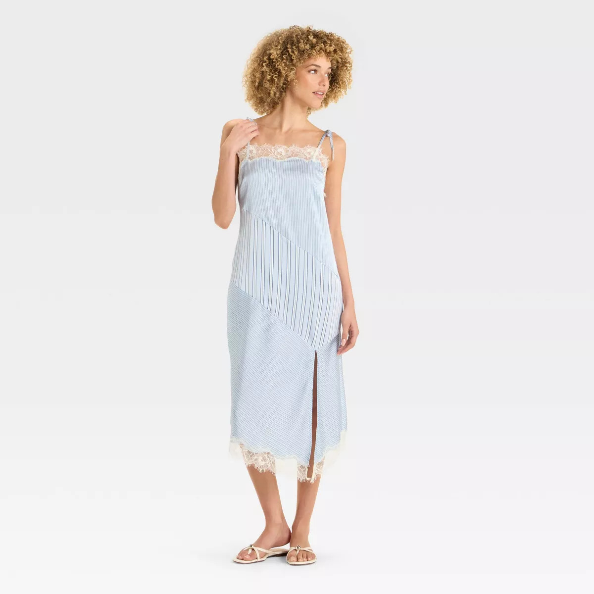 Women's Lace Trim Midi Slip Dress - Future Collective | Target