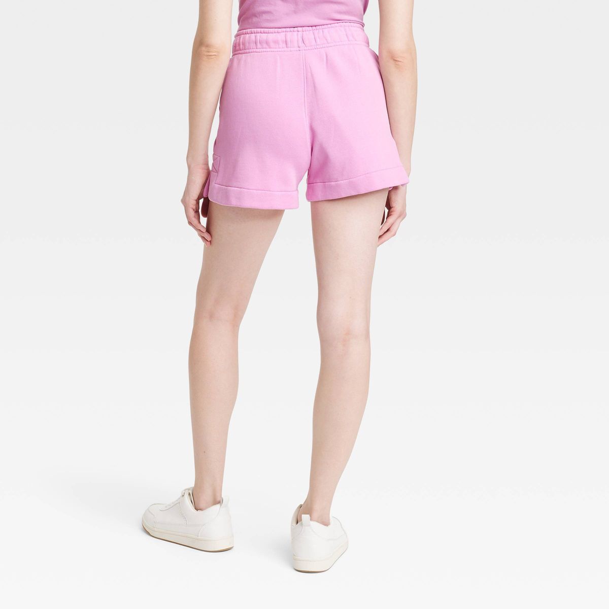 Women's Mid-Rise Fleece Shorts - Universal Thread™ Pink S | Target