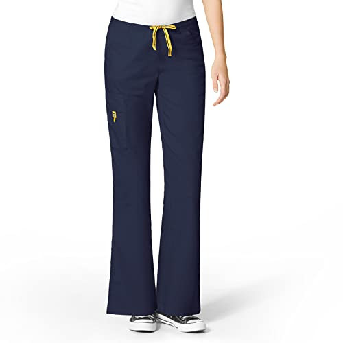 WonderWink Womens Flare Leg Cargo Medical Scrubs Pants, Navy, Large Tall US | Amazon (US)