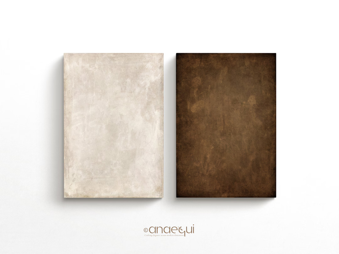 Wabi Sabi Wall Art Prints | Set of Two | Printable Abstract Textured | Cream & Brown Earthy Color... | Etsy (US)