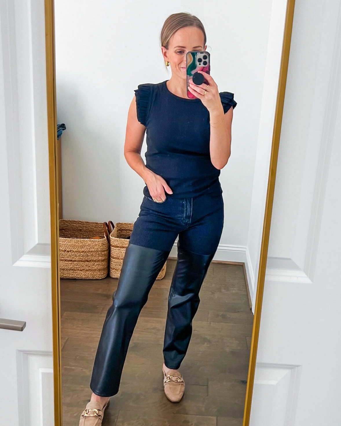 The best leather pants I’ve found - I love that you don’t have to fully commit with this style. Short length (I’m 5’1”), and size 26. I love the curve love fit in these since they are a tiny bit roomier in the thighs. 

#LTKxAF #LTKSeasonal #LTKFindsUnder100