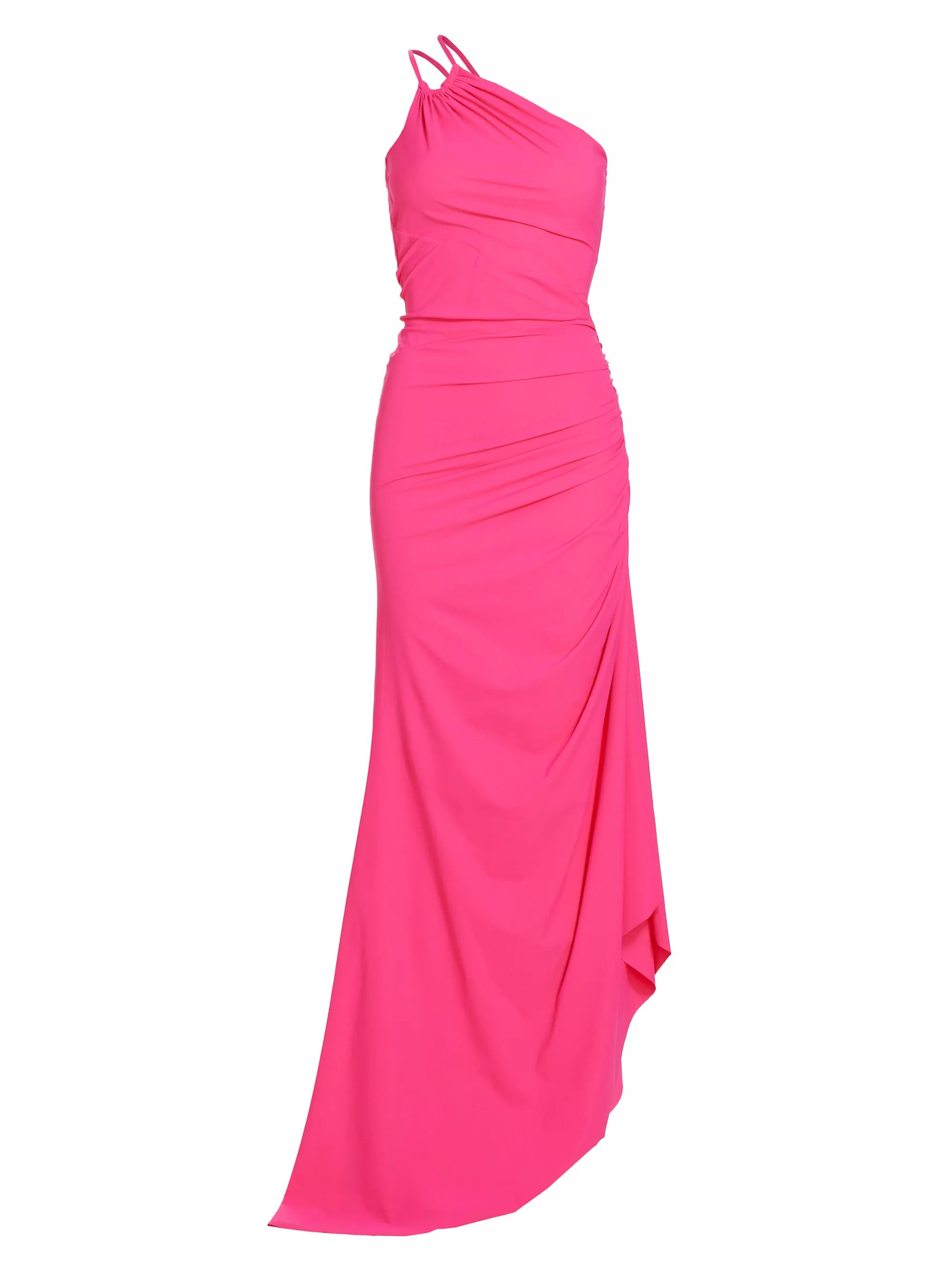 Abertma Ruched One-Shoulder Gown | Saks Fifth Avenue