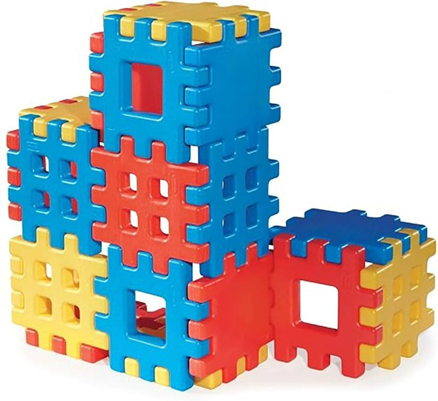 Little Tikes Big Waffle Block Set - 18 pieces, Blue/Red/Yellow | Amazon (US)