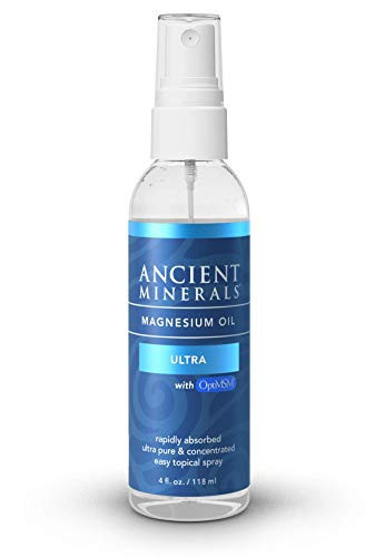 Ancient Minerals Magnesium Oil Spray Ultra with MSM - a Pure Zechstein Topical Magnesium Chloride with The Added Benefits of OptiMSM (4oz) | Amazon (US)