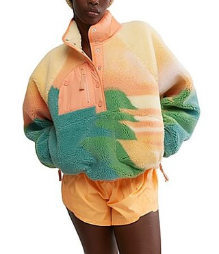 FP Movement Rocky Ridge Printed Funnel Collar Long Sleeve Pullover - S | Dillard's