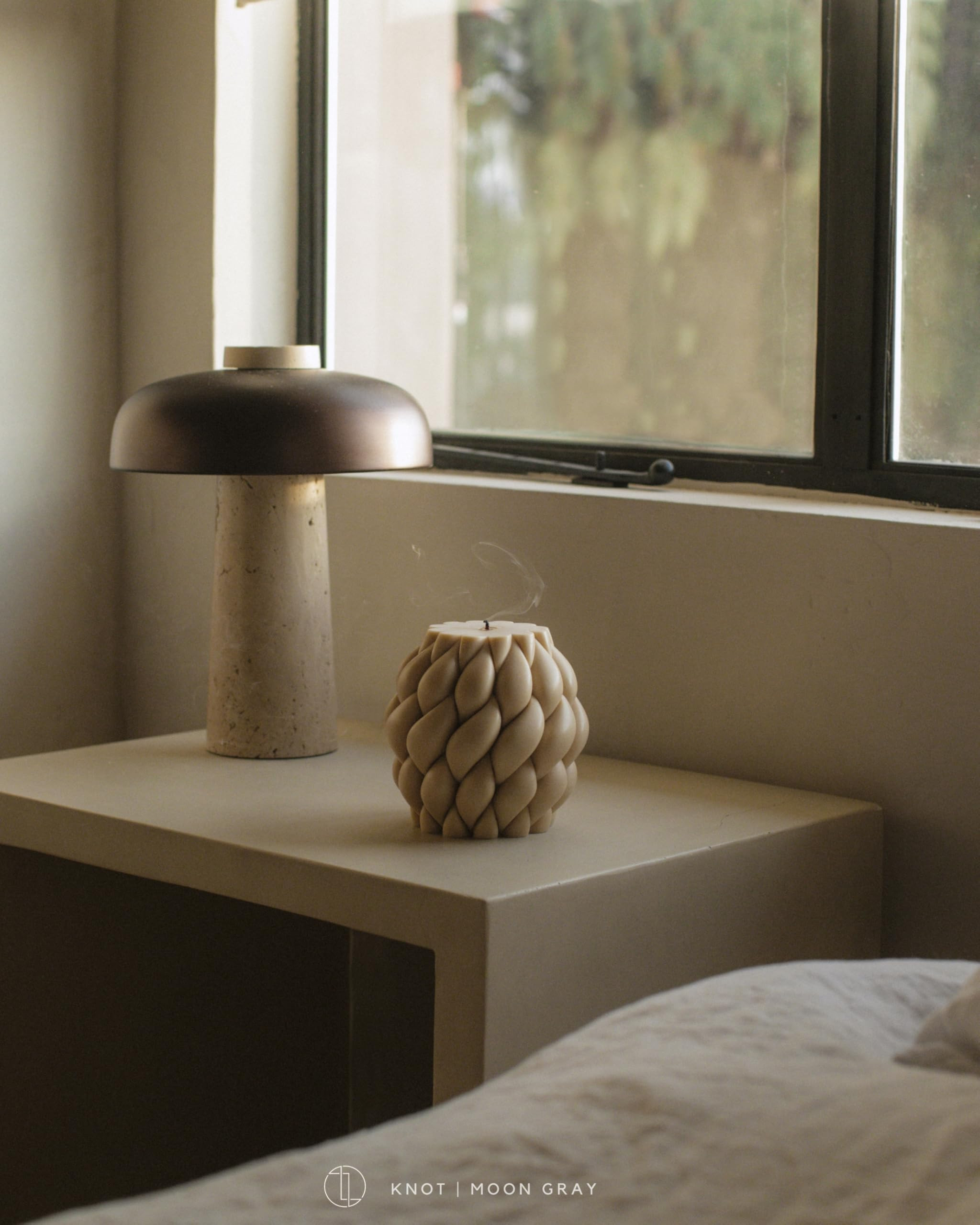 LAWA Knot Ball Candle - Large Beautiful Handmade Pillar Scented Soy Wax Elegant Bubble Aesthetic ... | Amazon (US)