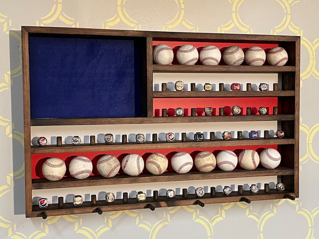 American Flag Baseball Ring Display - Etsy | Etsy (US)
