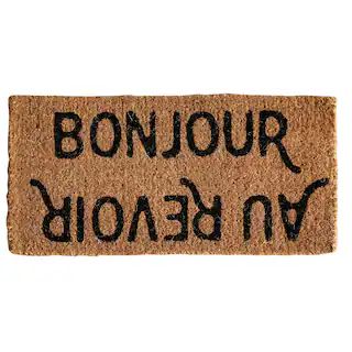 Bonjour Au Revoir Natural Coir Doormat | Michaels | Michaels Stores