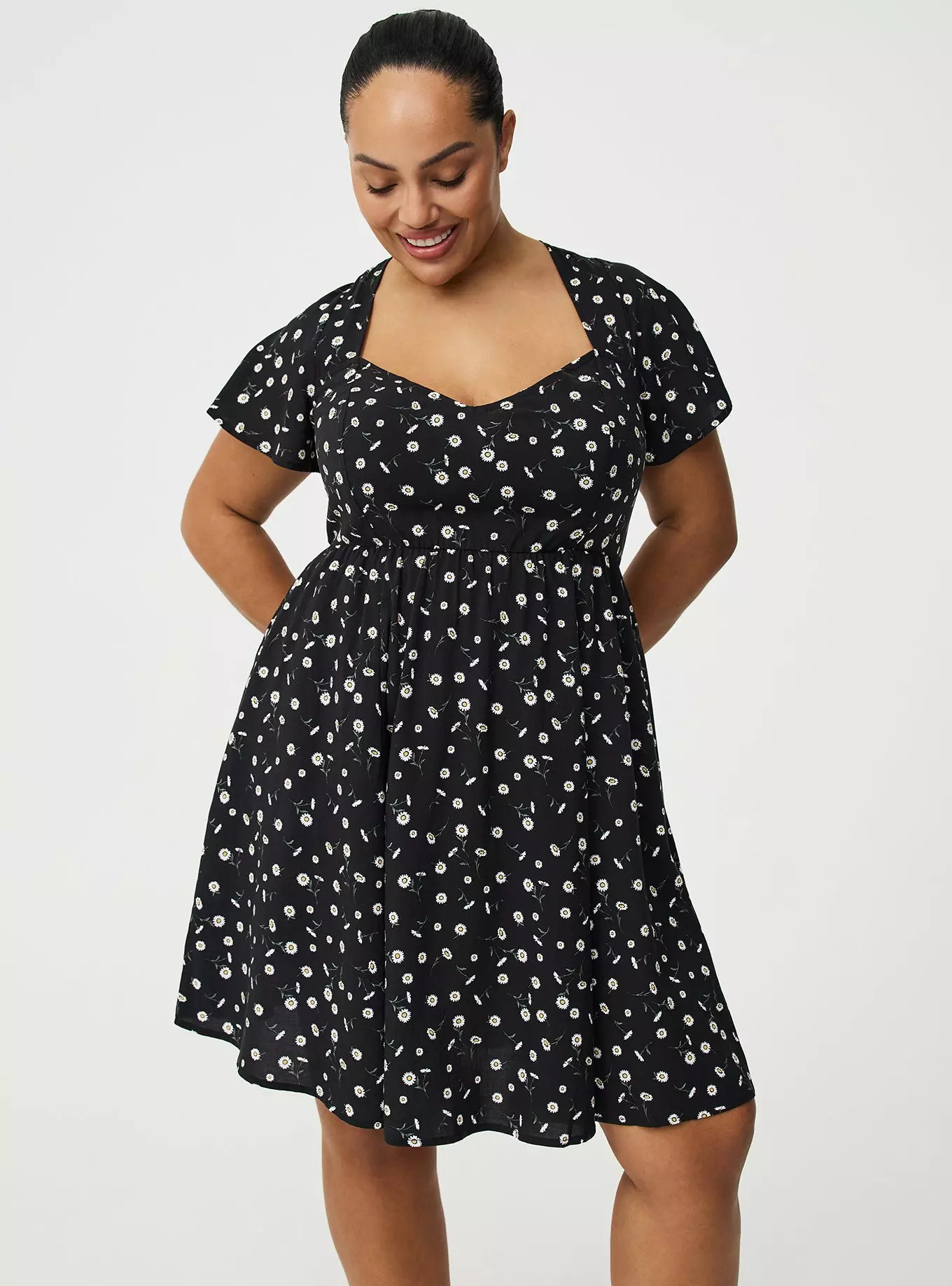 Sweetheart Flutter Sleeve Mini Dress | Torrid (US & Canada)