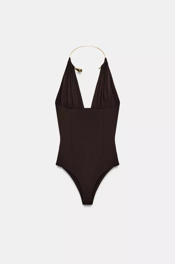 CHOKER POLYAMIDE BODYSUIT | Zara US