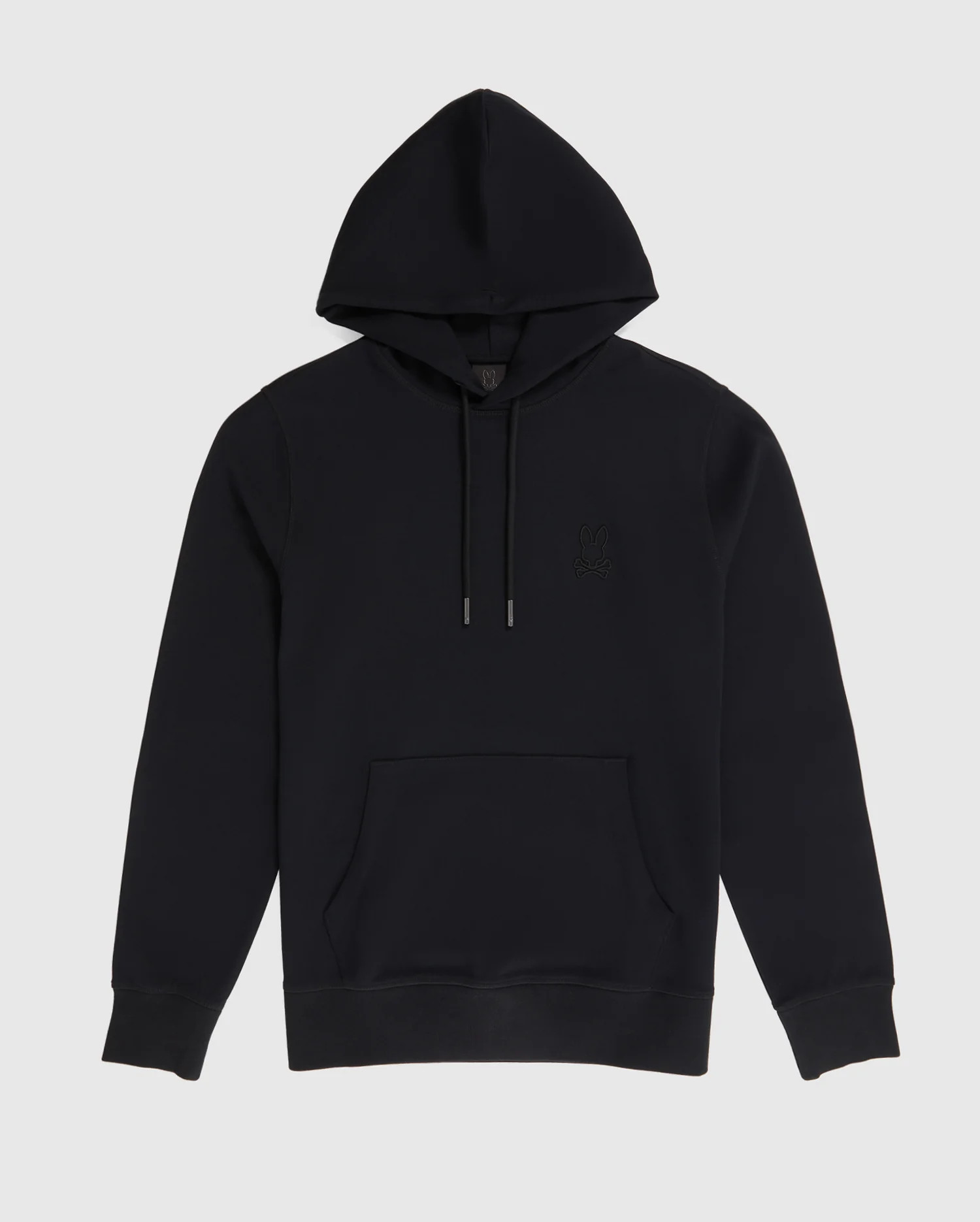 MENS OUTLINE BLACK PULLOVER HOODIE | PSYCHO BUNNY | Psycho Bunny