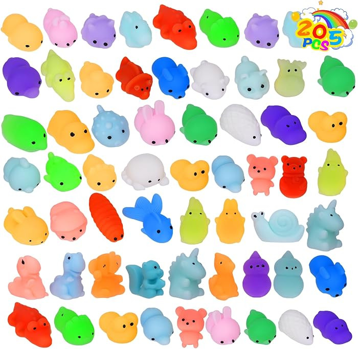 205 PCS Squishy Toys, Mochi Squishy Fidget Toys, Kawaii Mini Squishies | Amazon (US)