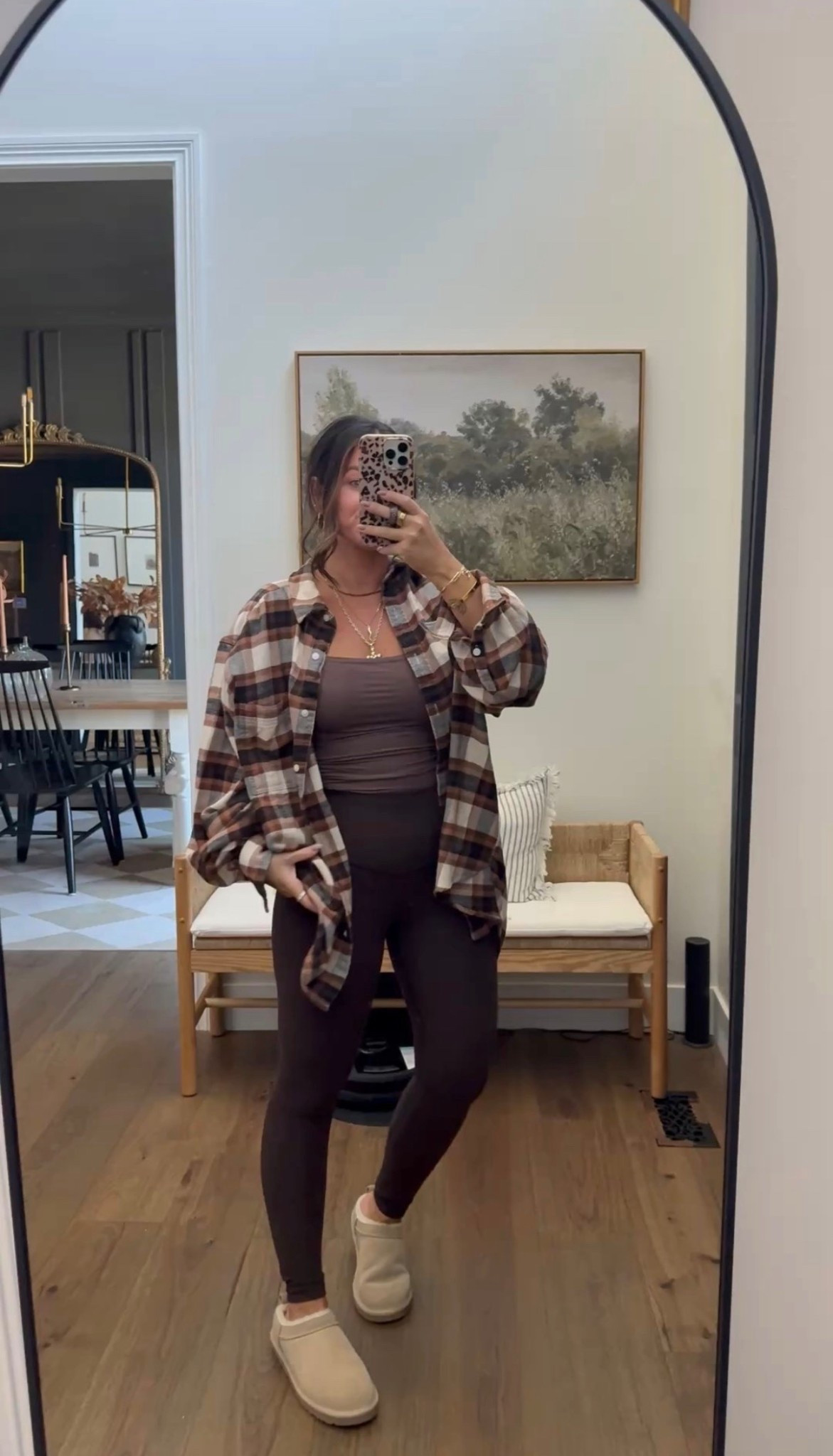 Love this flannel and these are my favorite aerie leggings 🤎

#LTKSeasonal #LTKgrwm #LTKootd