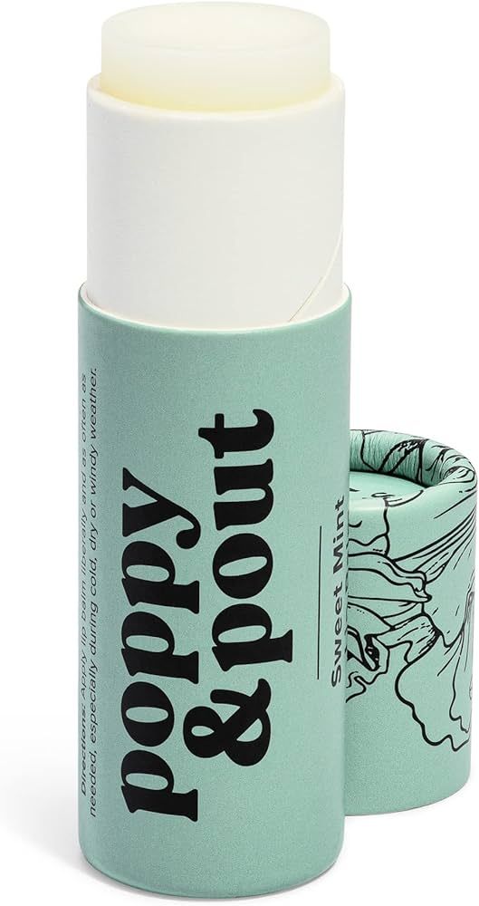 Poppy & Pout 100% Natural Lip Balm, 0.3oz Sustainable Cardboard Tube, Hand-filled - Beeswax, Vita... | Amazon (US)