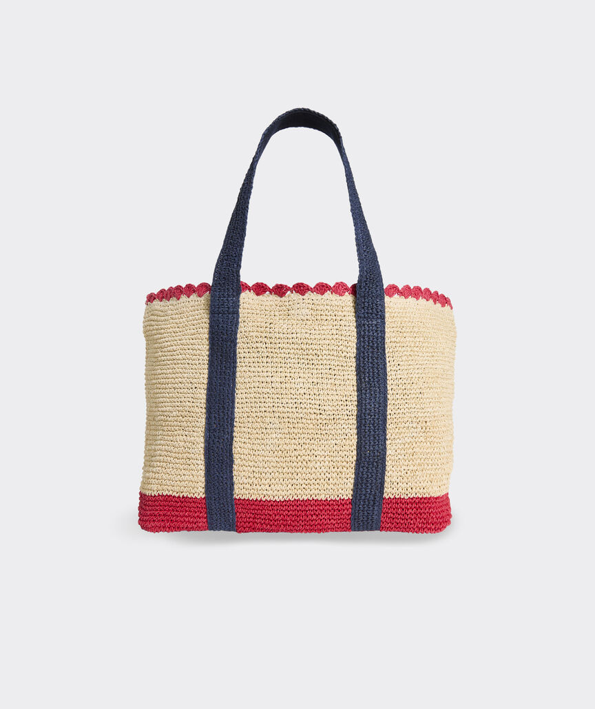 Medium Raffia Tote | vineyard vines