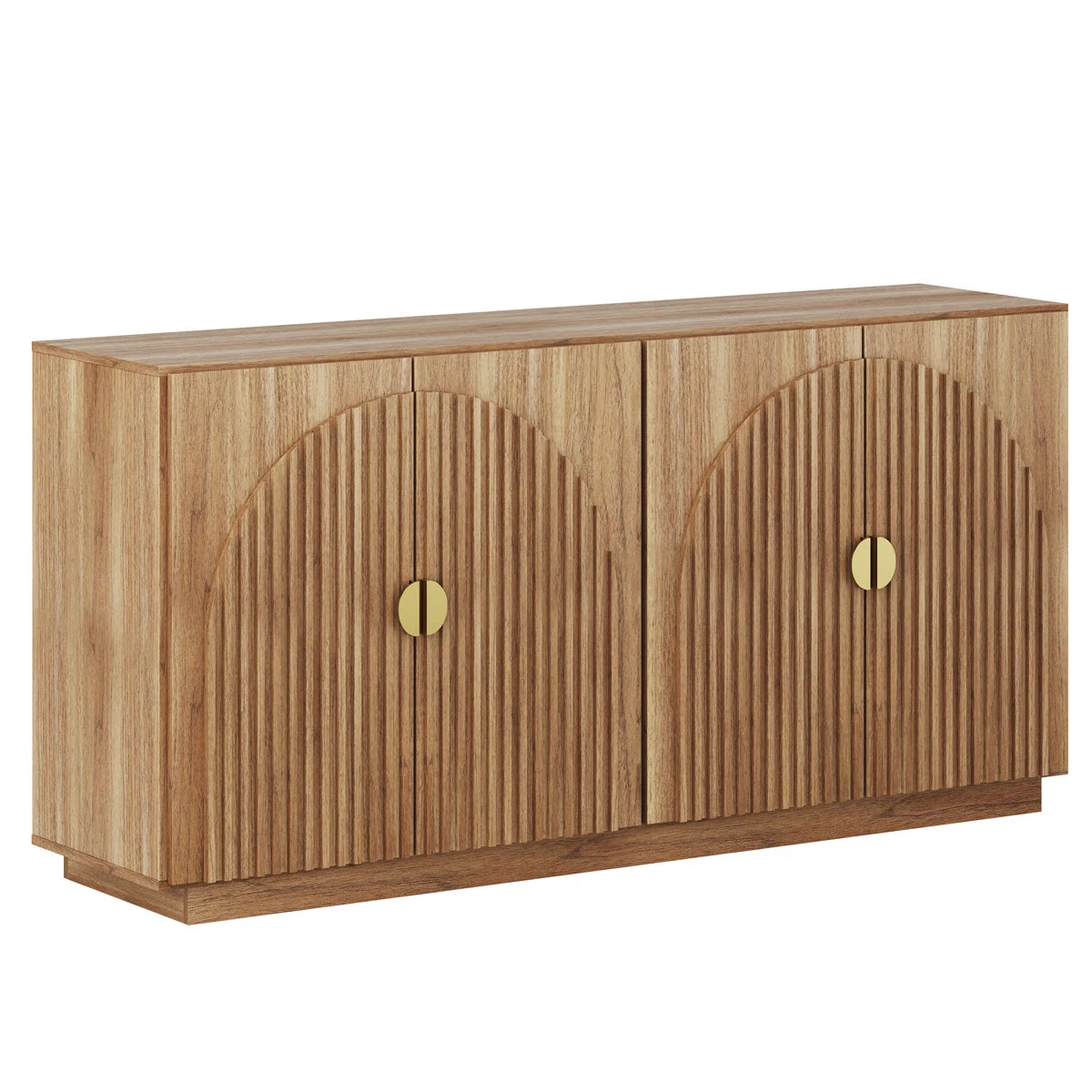 Corbey 64.8" Fluted Buffet Cabinet Symmetrical Arc Accent Sideboard Large Console Table | Wayfair North America