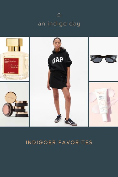 Indigoer favorites from this week. Gap mini skirt. Baccarat rouge perfume that’s currently 15% off. Merit eyeshadow - love shade mid century. Nordstrom sunglasses only $15. Avene eye cream 25% off 

#LTKstyletip #LTKHolidaySale #LTKsalealert