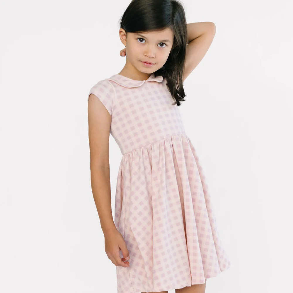 THE PETER PAN BALLET DRESS IN LILAC GINGHAM | Alice + Ames