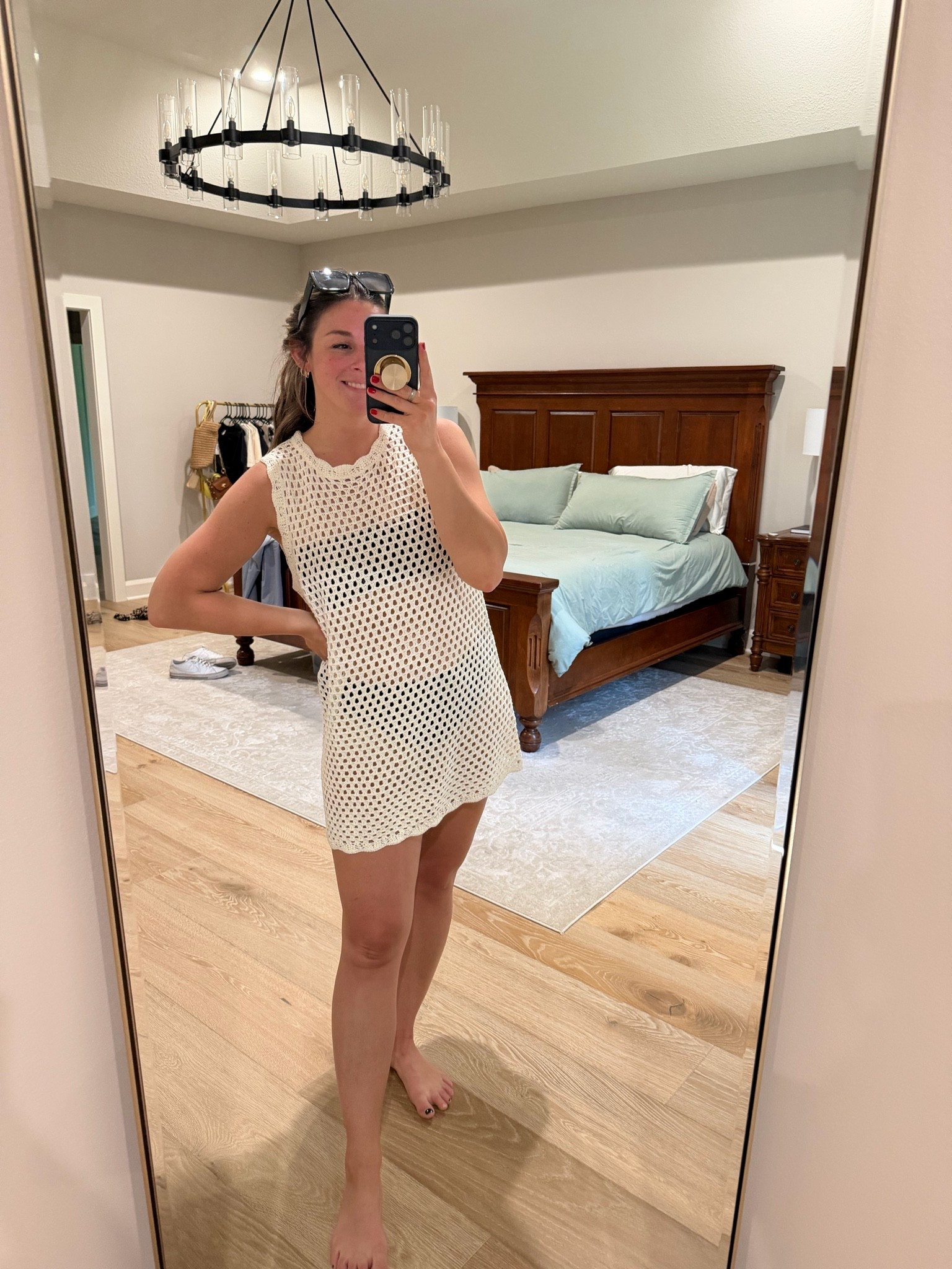 Swimsuit cover up// wearing size large