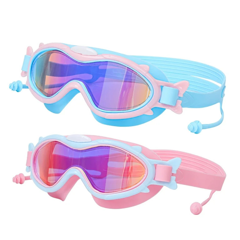 Kids Swim Goggles for Age 3-15 Boys Girls, 2 Pack Swimming Goggles Anti Fog No Leaking Anti Fog K... | Walmart (US)