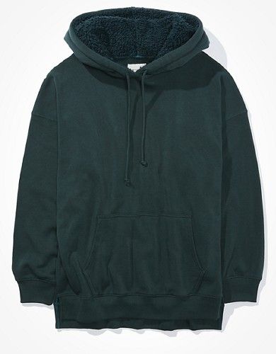 AE Forever Oversized Sherpa Lined Hoodie | American Eagle Outfitters (US & CA)