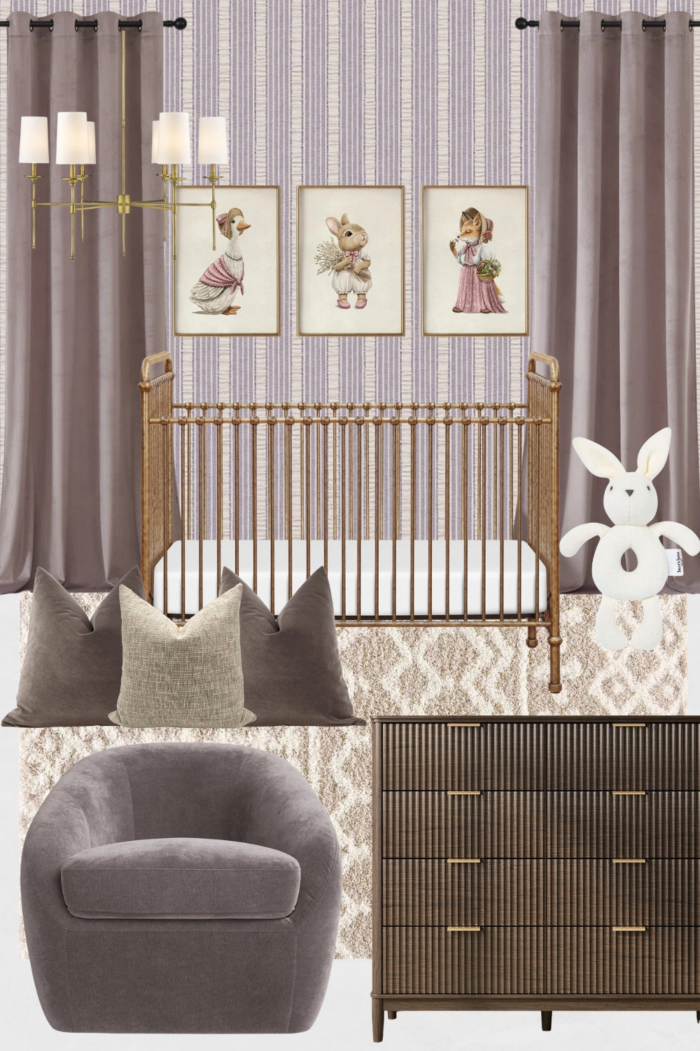 Mauve Baby Room, Mauve Nursery, Girls' Nursery Room Ideas, Baby Girl Nursery Design Ideas, Plum Nursery Design, Lilac Nursery Design Ideas, Baby Daughter Bedroom Design, Nursery Moodboard, Mauve Nursery, Cute Nursery Design Ideas, Crib, Nursery Wall Art, Toys for Baby Room

#homedecor #nursery #mauvenursery #girlnursery #babyroomdesign #babyroomdecor #mauvebedroom #plumnurserydesign #lilacnursery 

 

#LTKHome #LTKStyleTip #LTKBaby
