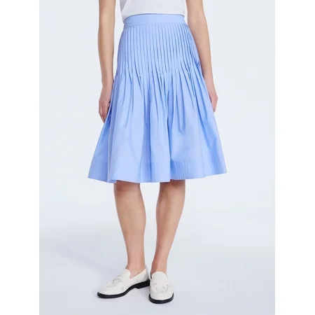 Free Assembly Women s Pintuck Knee Length Skirt Sizes XS-XXL | Walmart (US)