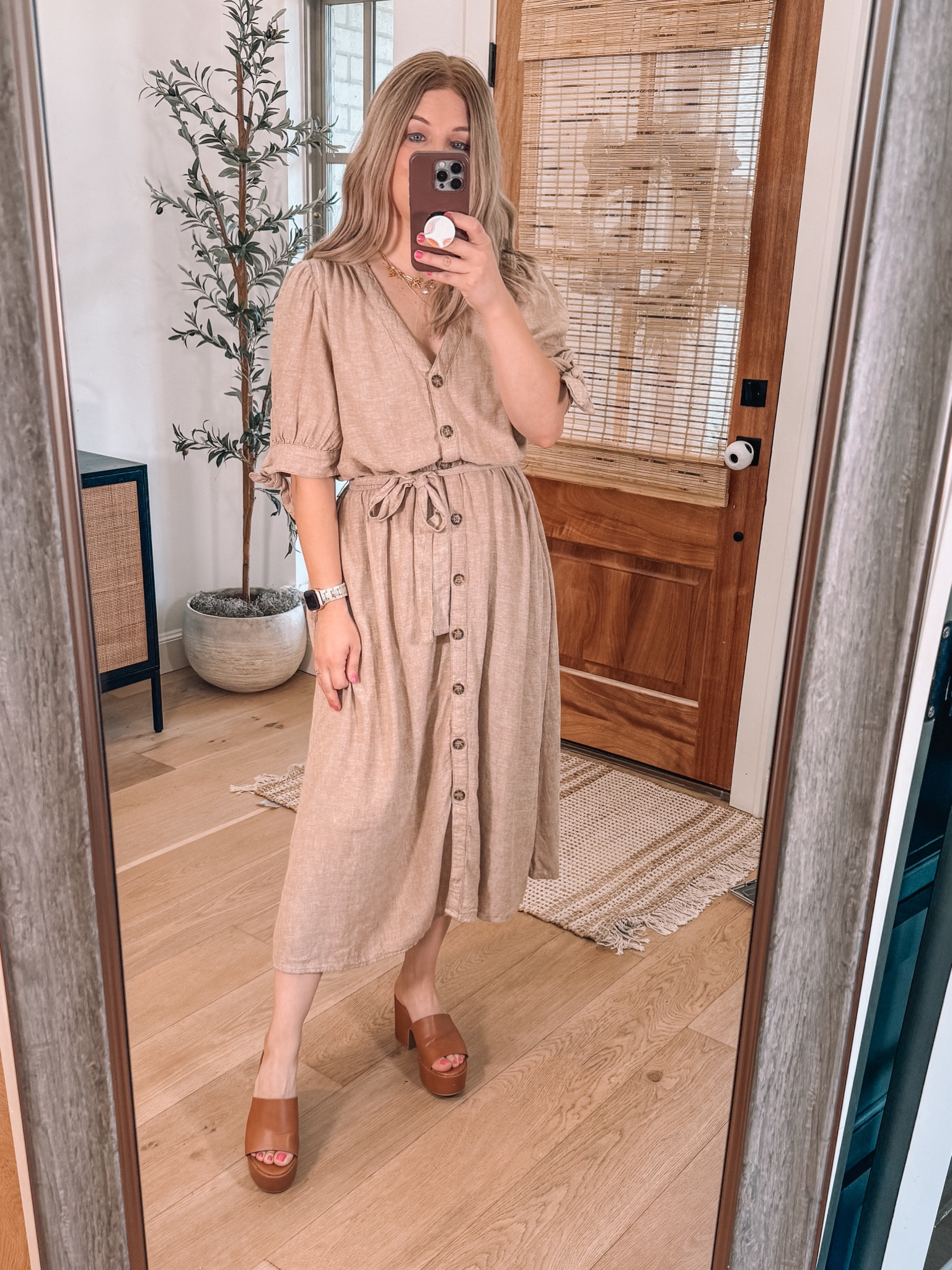 dissh lexi linen dress Lacy Sleeveless Linen Mini Dress in Straw By DISSH main image 1