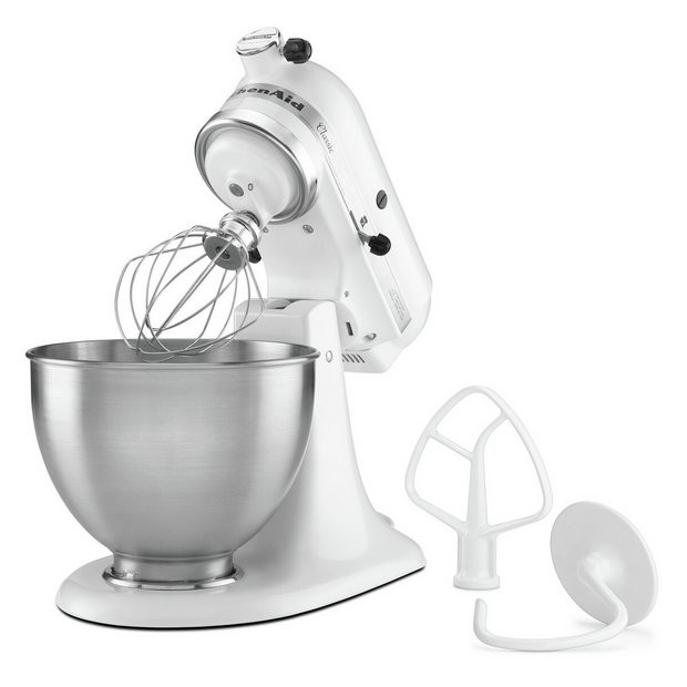 Buy KitchenAid 5K45SSBWH Classic Stand Mixer - White | Stand mixers | Argos | argos.co.uk