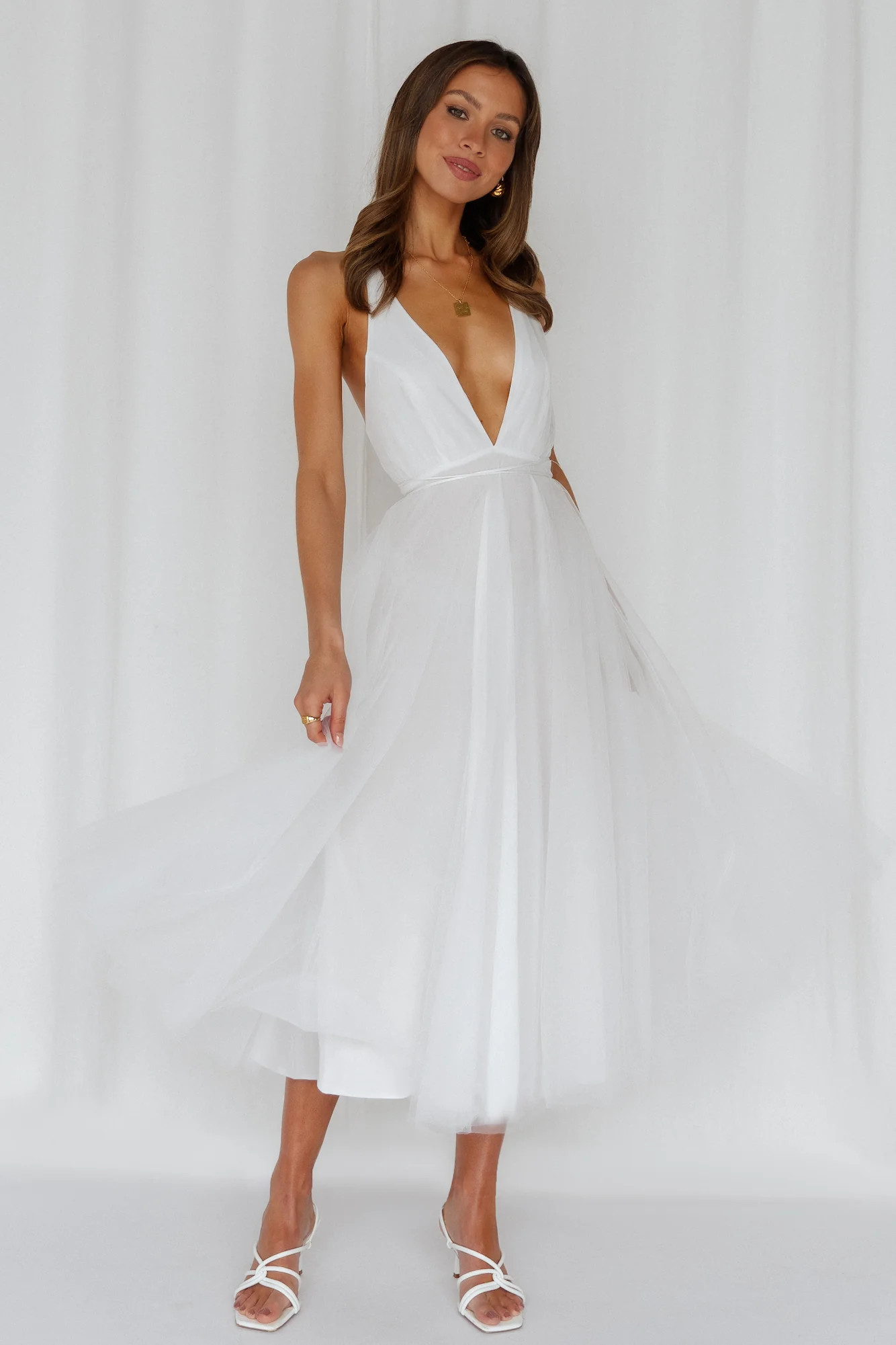 Summer Cinderella Midi Dress White | Hello Molly (AU)