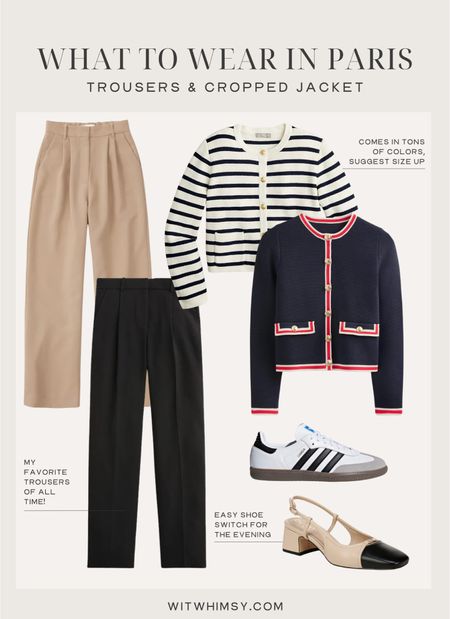 What to wear in Paris in Spring:
Trousers
Cropped sweater jacket 
Sneakers
Slingbacks 

#LTKtravel #LTKSeasonal #LTKstyletip