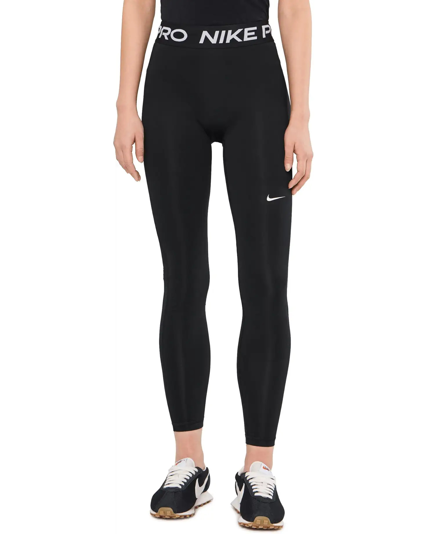 Women's Nike Pro Mid-Rise Full-Length Leggings | Zappos.com