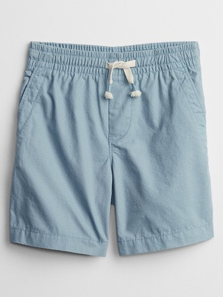 Toddler Poplin Pull-On Shorts with Washwell | Gap Factory