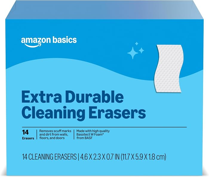 Amazon Basics Extra Durable Cleaning Erasers, Removes Scuff Marks and Dirt from Walls, Floors and... | Amazon (US)