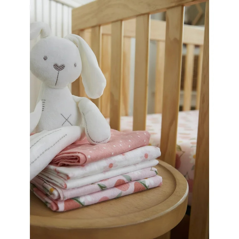 Modern Moments by Gerber Baby & Toddler Girl Flannel Blankets, 5-Pack | Walmart (US)