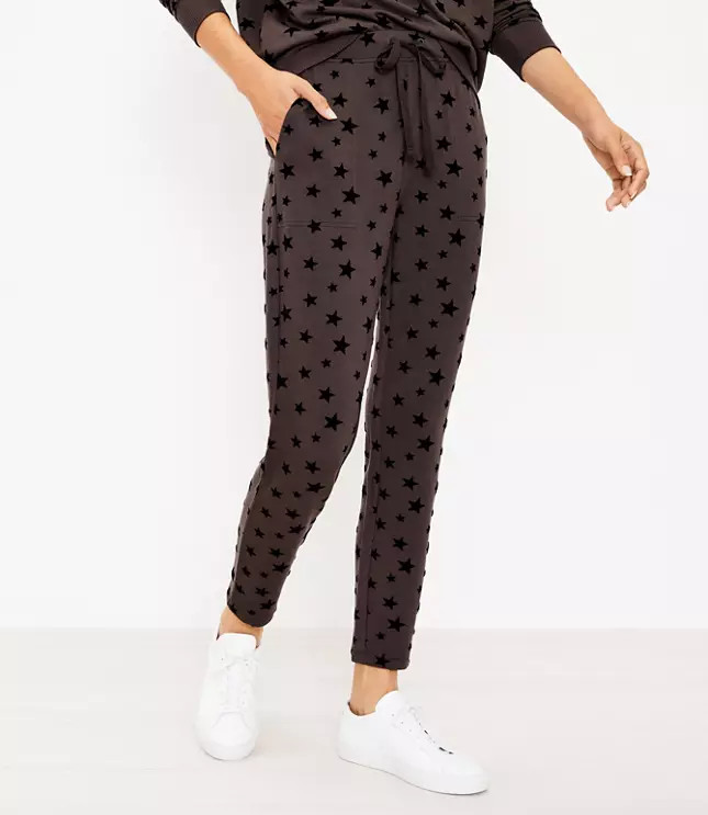 Lou & Grey Velvet Star Signaturesoft Sweatpants | LOFT
