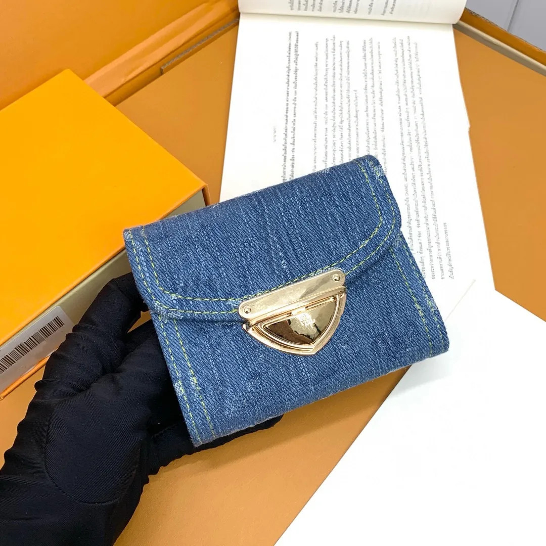 High Quality Blue Jean Wallets Fashion Designer Womens wallet zipper Luxury Coin Purses Card Hold... | DHGate