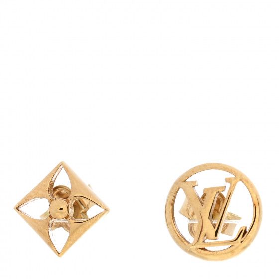LOUIS VUITTON Metal Crazy In Lock Earrings Set Gold | FASHIONPHILE (US)