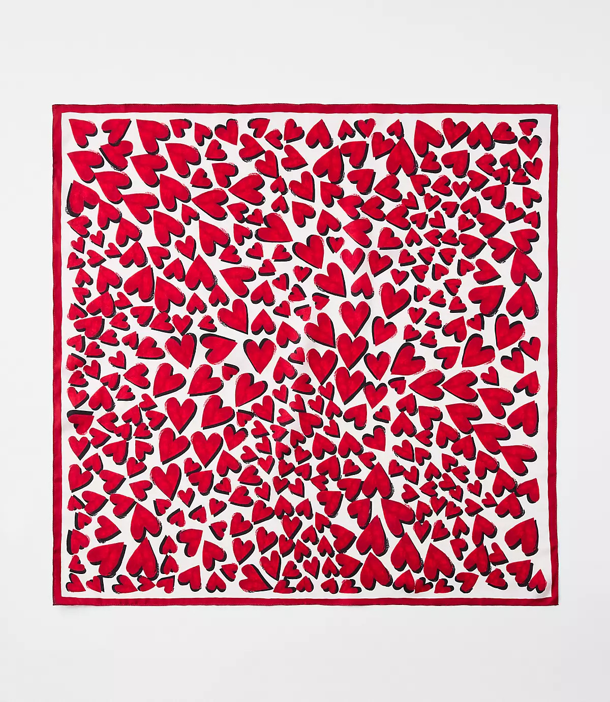 Heart Silk Square Scarf | LOFT