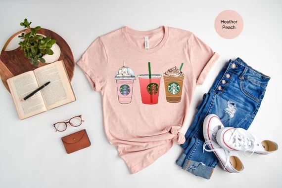 Triple Starbucks Shirt, Starbucks Logo Shirt, Starbucks Coffee Shirt, Coffee Lover Gift, Starbuck... | Etsy (US)