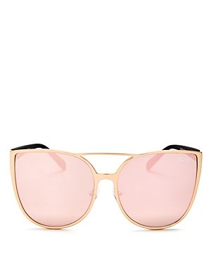 Quay Sorority Princess Mirrored Cat Eye Sunglasses, 60mm | Bloomingdale's (US)